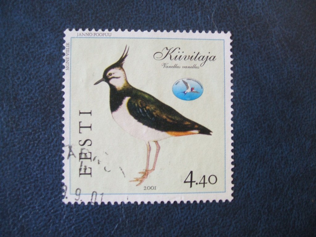 Estland vogels kievit, Ophalen of Verzenden, Overige landen, Gestempeld