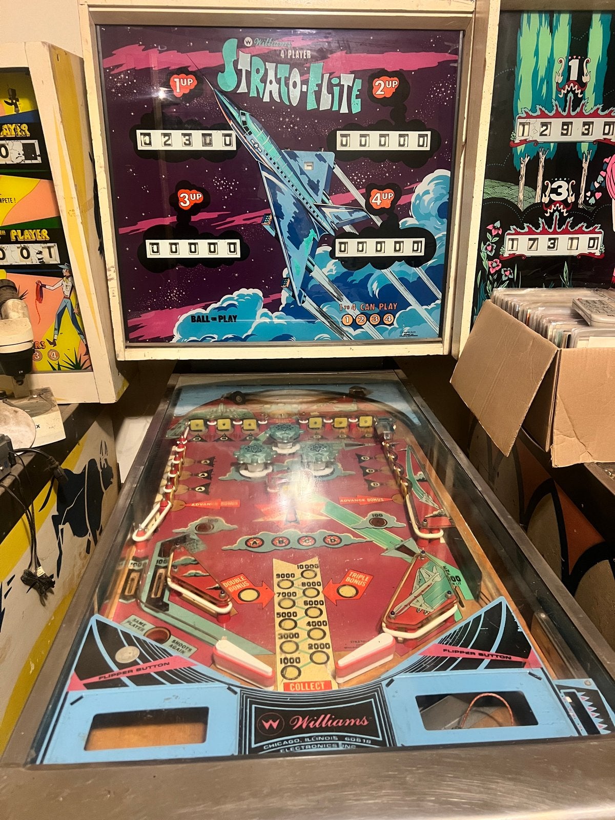 Vintage Williams Strato-Flite Flipperkast - 1974 (Project), Verzamelen, Automaten | Flipperkasten, Ophalen, Gebruikt, Mechanisch