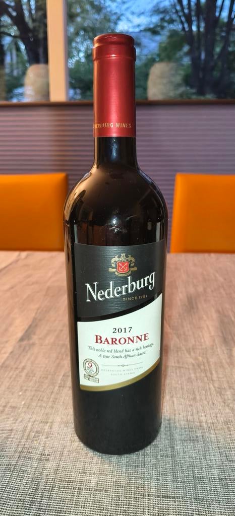 Nederburg Baronne 2017 Rode Wijn - Zuid-Afrika, Verzamelen, Wijnen, Afrika, Nieuw, Ophalen of Verzenden, Rode wijn