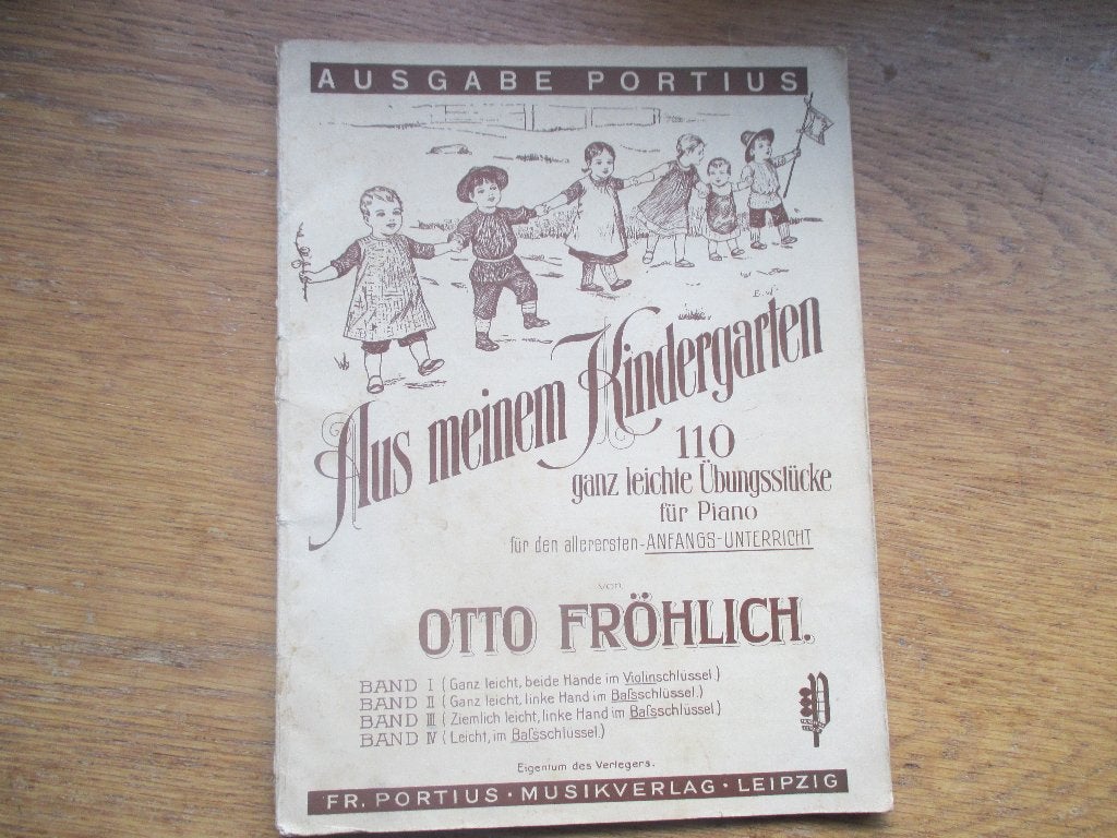 Oud pianoboek: Aus meinem Kindergarten - Otto Fröhlich, Gebruikt, Klassiek, Les of Cursus, Ophalen of Verzenden