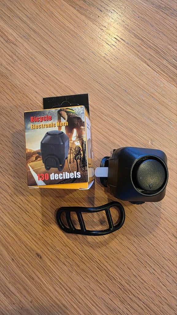 Elektrische fietsbel fietstoeter zwart 130 dB, Fietsen en Brommers, Ophalen of Verzenden, Nieuw