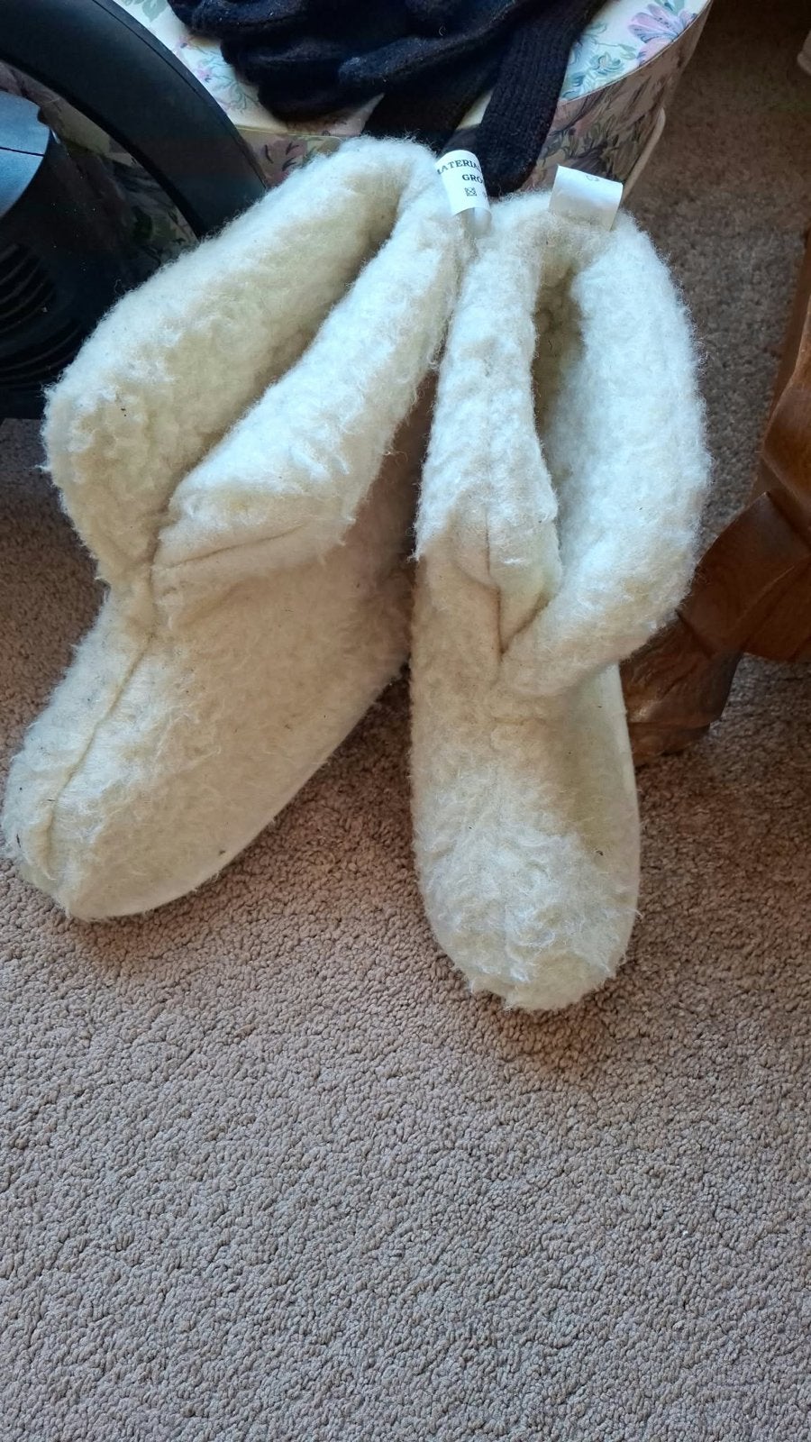 Comfortabele witte pantoffels - maat 38-40, Ophalen of Verzenden, Zo goed als nieuw, Wit, Pantoffels of Sloffen