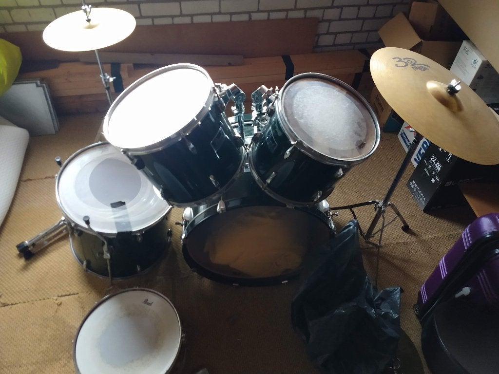 Mooie Pearl Drumset, Ophalen, Gebruikt, Pearl