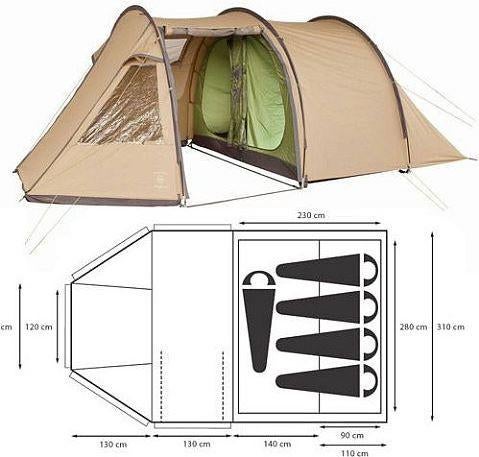 Wildebeast Dangare tent. 4 /5  persoons, Ophalen of Verzenden, Gebruikt