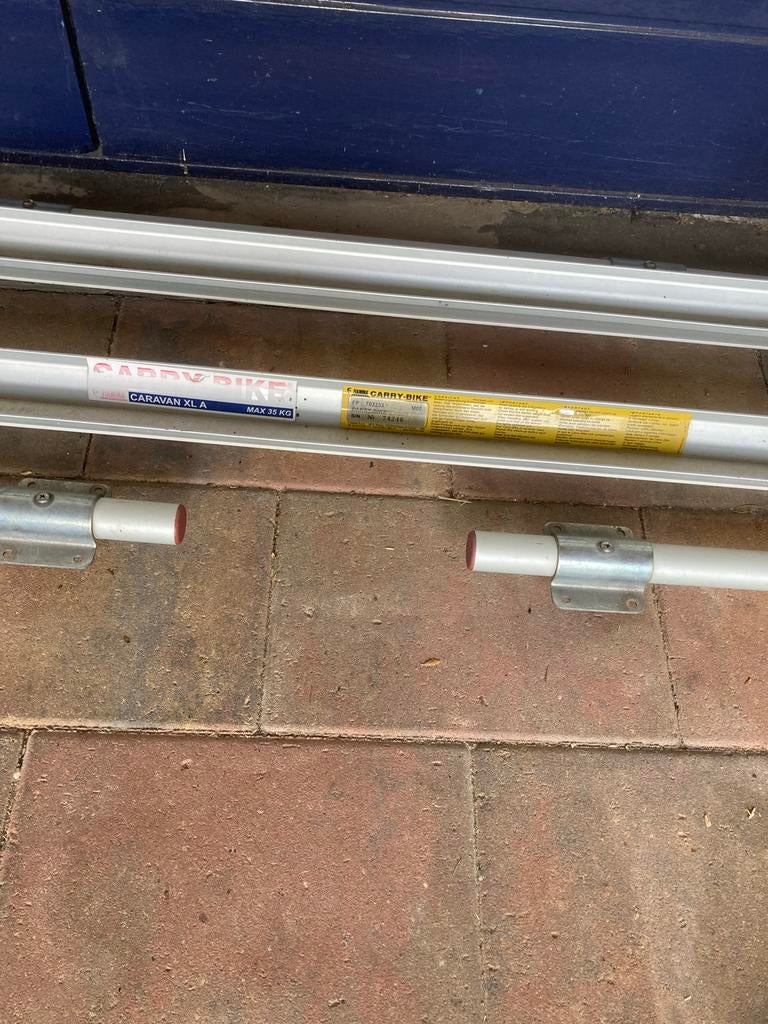 Fietsdrager voor 2 fietsen op de dissel van de caravan, Ophalen of Verzenden, 2 fietsen, Gebruikt, Fietsendrager-accessoire