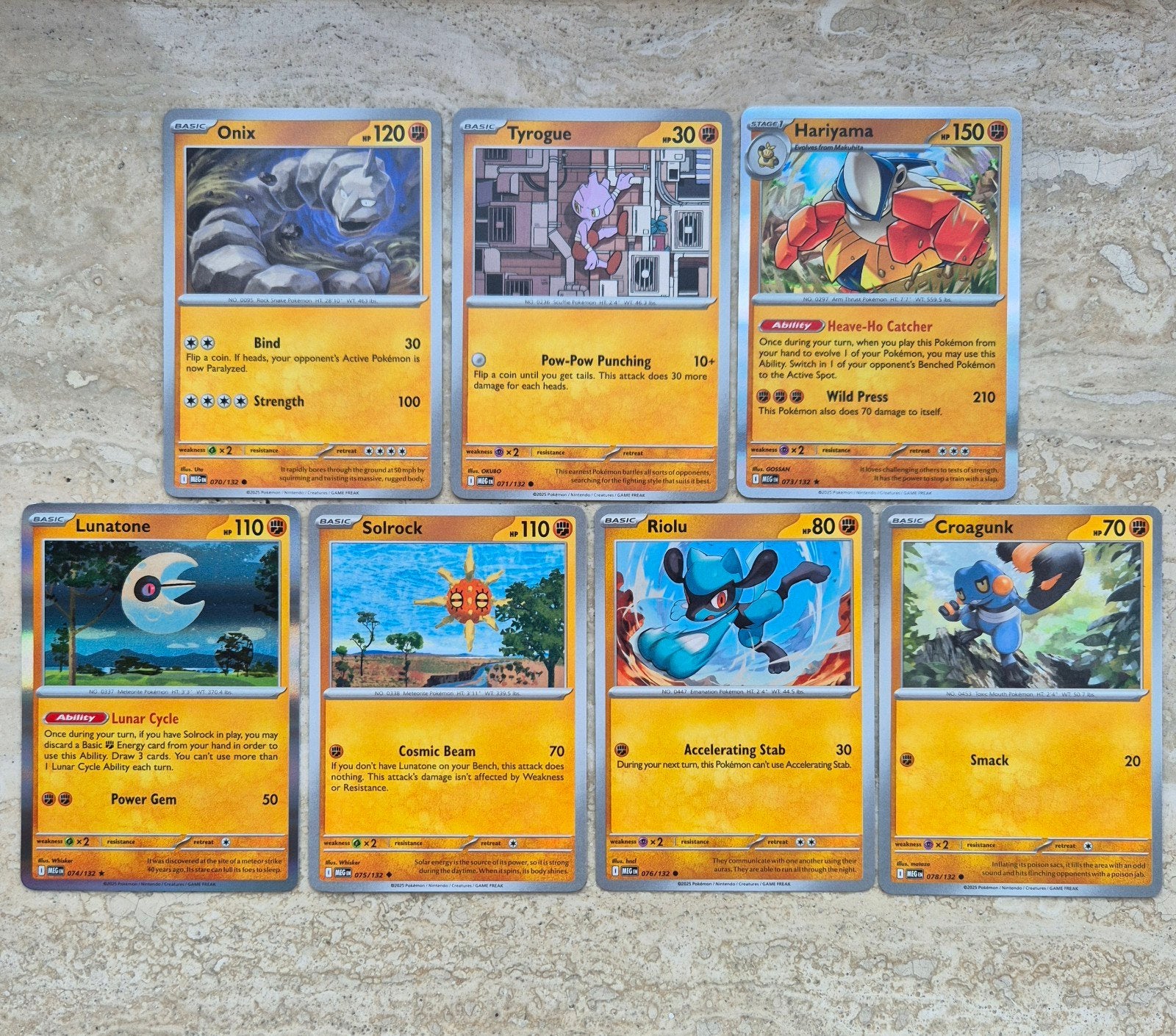 Mega Evolutions 7x. 070 tm 078., Ophalen of Verzenden, Zo goed als nieuw, Meerdere kaarten