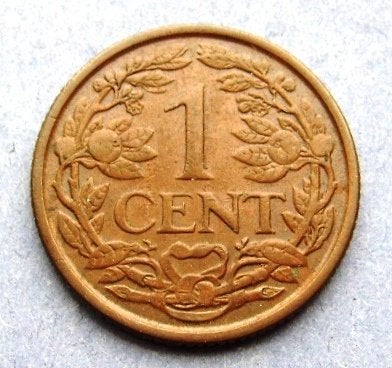 1 cent 1938 + 1942 zink., Postzegels en Munten, Munten | Nederland, Verzenden, Koningin Wilhelmina, Setje