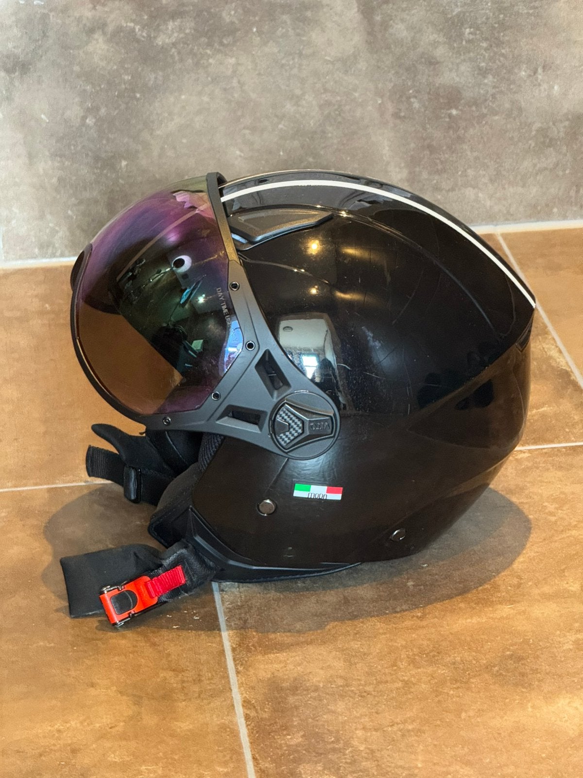 Helm vito jethelm moda notte glans zwart, Ophalen of Verzenden, Zo goed als nieuw, Medium