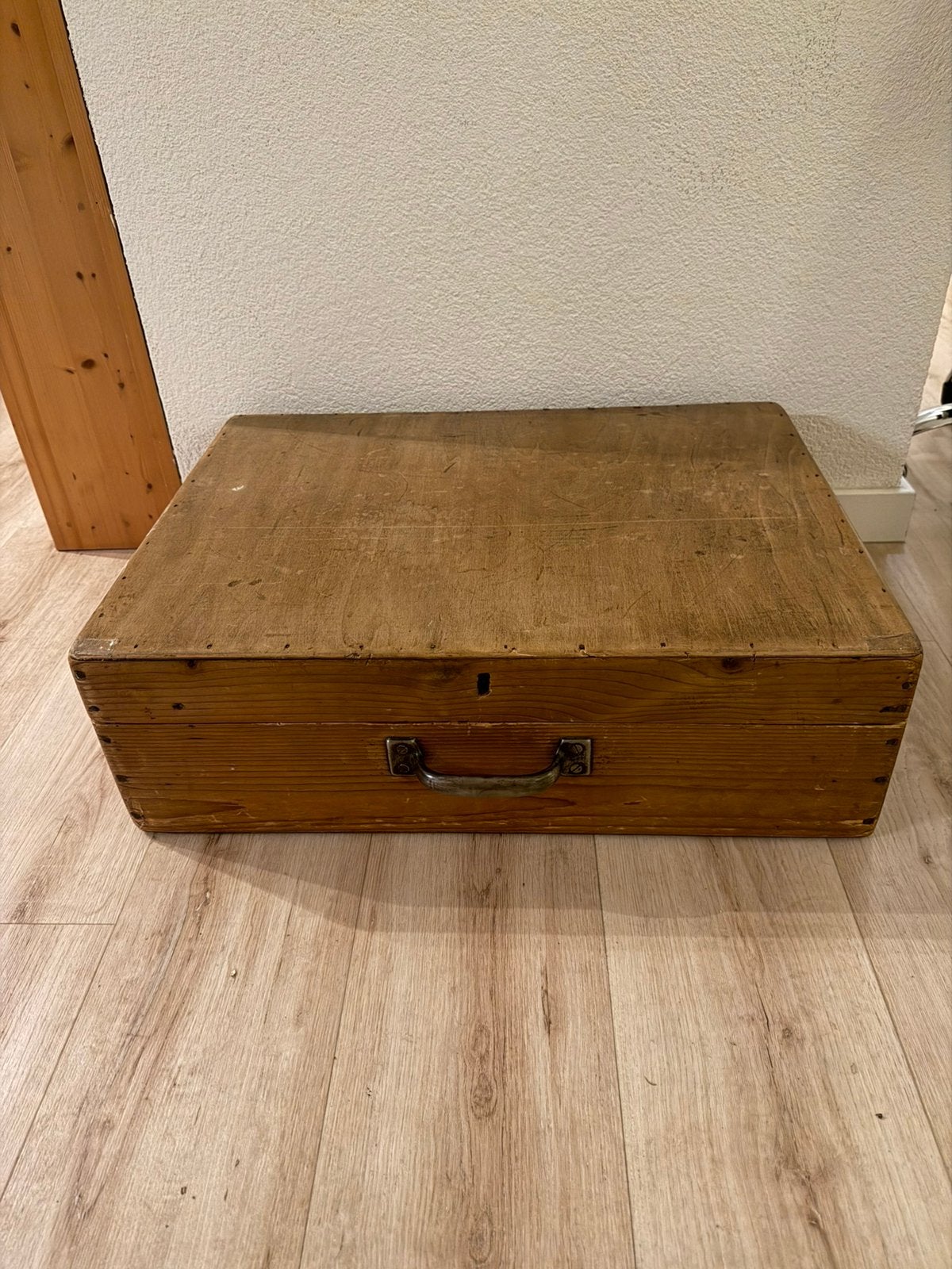 Gave oude houten opbergkist, Huis en Inrichting, Ophalen, Gebruikt, Minder dan 50 cm, 5 – 50