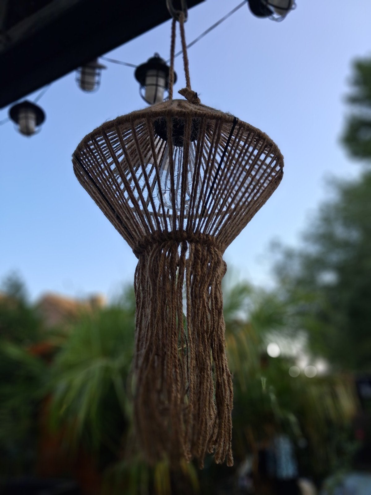 1 x Hanglamp jute solar, Verzenden, Nieuw