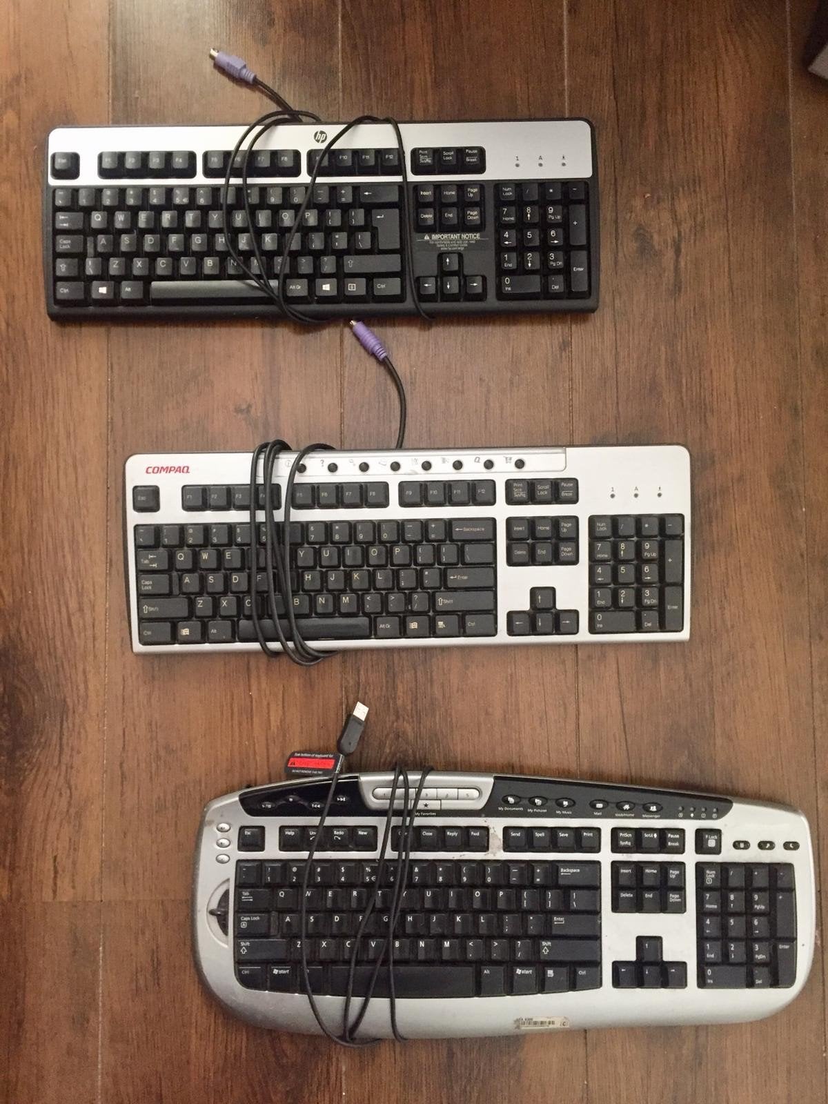 3 x  Pc  toetsborden   hp / Compaq, Ophalen, Gebruikt, Qwerty, Hp -  compaq