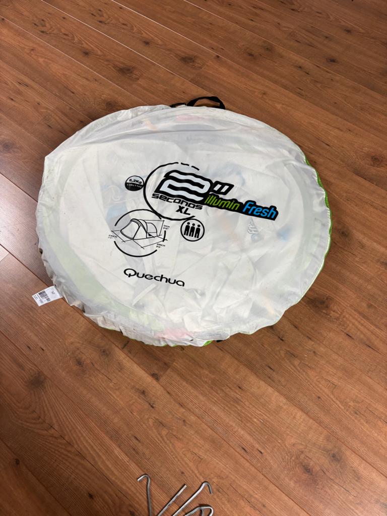 Quechua 2 Seconds XL Illumin Fresh Tent 3 pers, Caravans en Kamperen, Tenten, Ophalen, Gebruikt, Tot en met 3