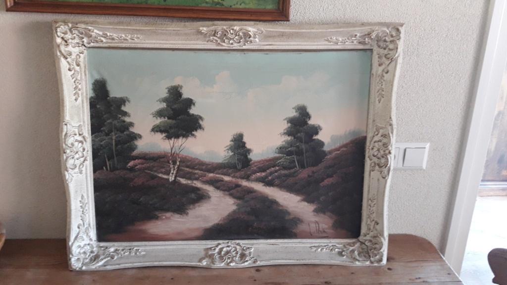 schilderij heidelandschap, Ophalen