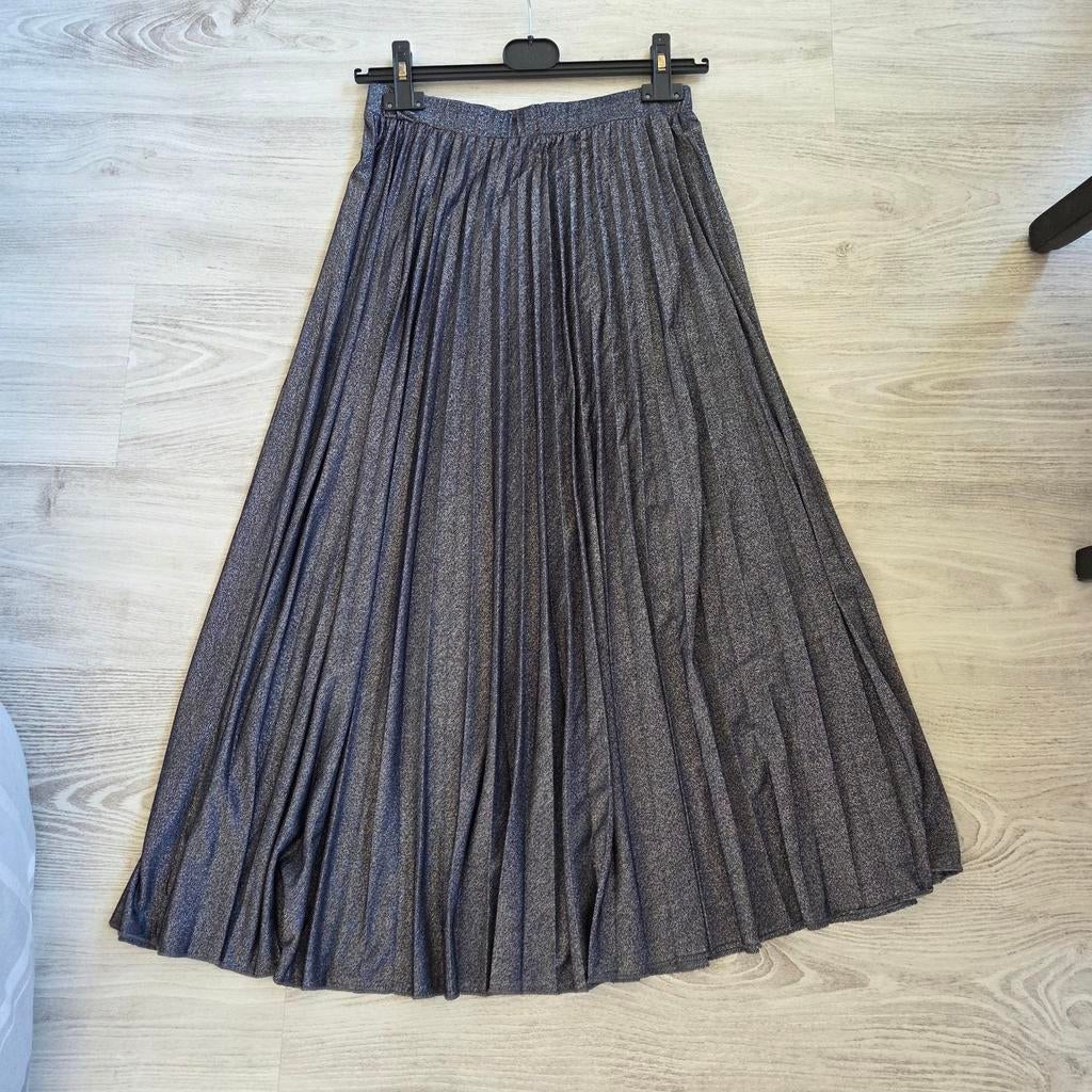 Norah, lange plissee rok, Maat 38/40 (M), Blauw, Nieuw, Ophalen of Verzenden