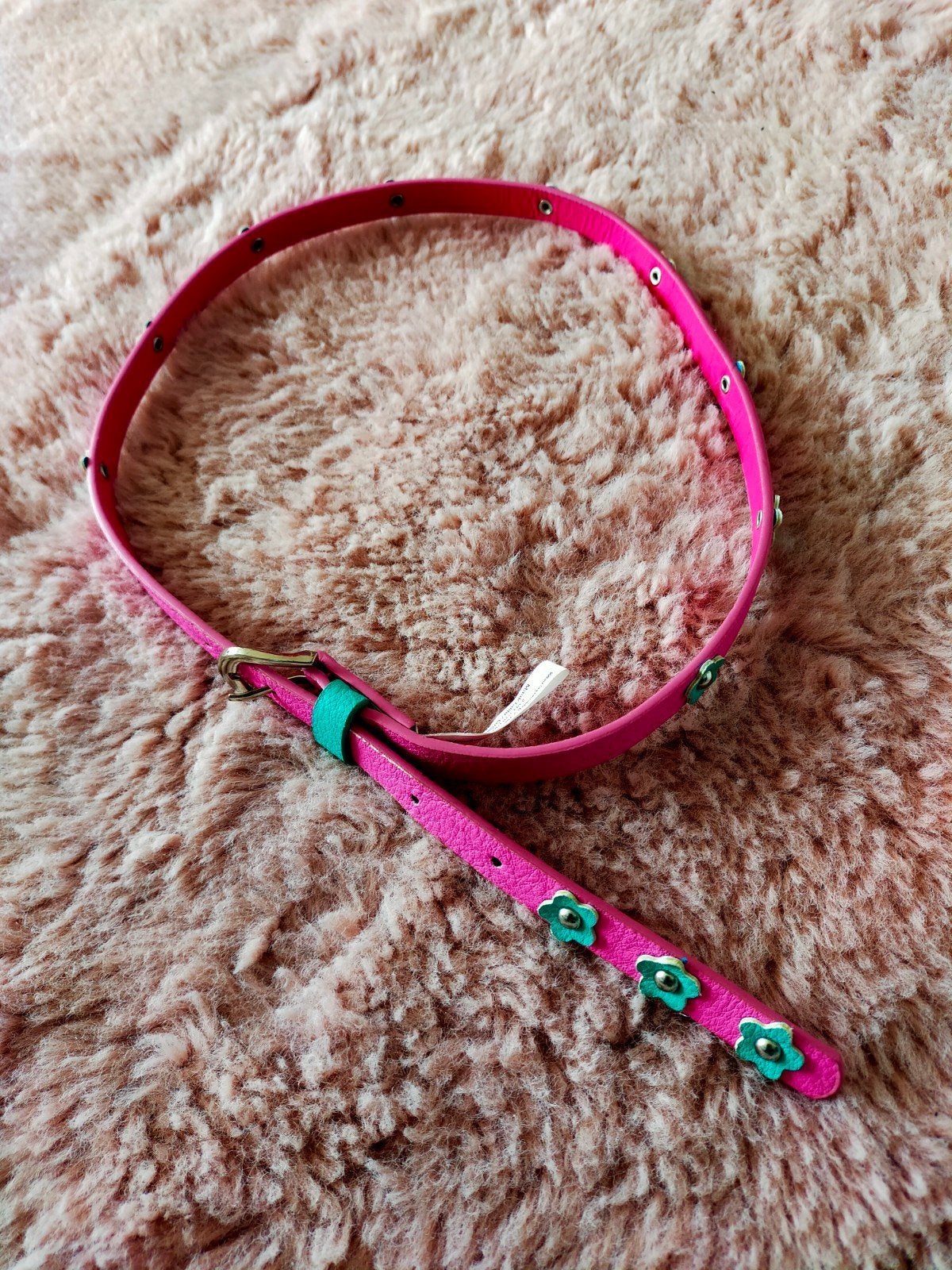 Zgan! Leuke roze kinder riem met bloemetjes van Wibra!, Ophalen of Verzenden, Zo goed als nieuw, Wibra