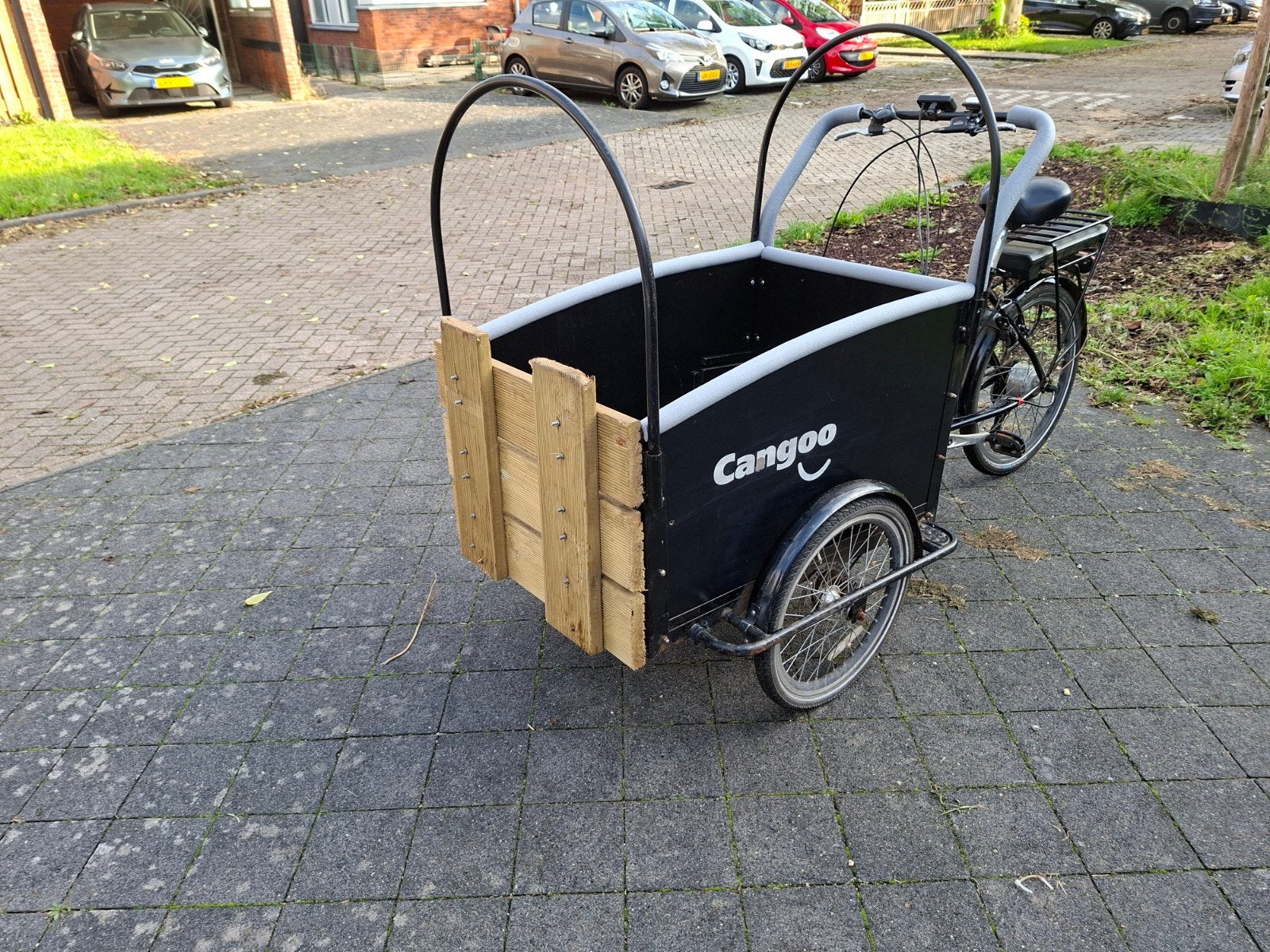 bakfiets babboe elektrisch prijs 450,-, Fietsen en Brommers, 4 kinderen of meer, Gebruikt, Elektrisch, Ophalen