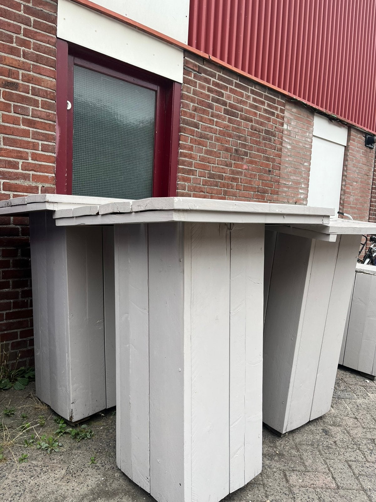 Lage en hoge houttafels, Tuin en Terras, Tuintafels, Ophalen, Gebruikt, Rechthoekig, Hout
