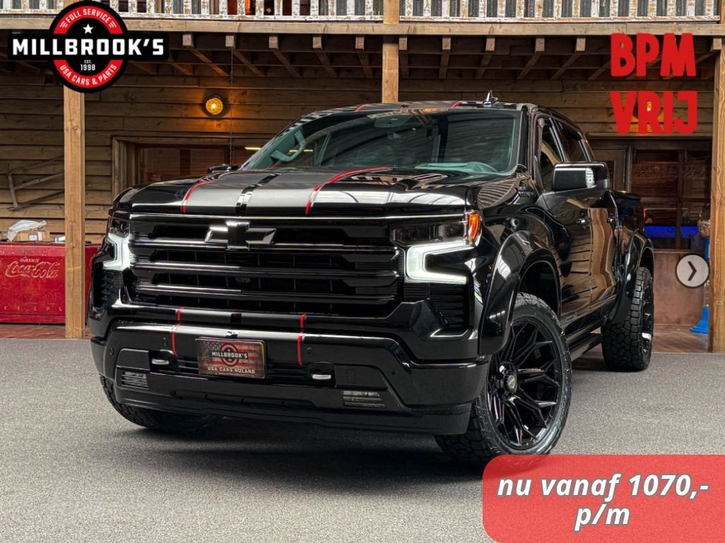 Chevrolet Silverado high country 6.2 V8 | BTW Auto | Zakelij, Automaat, Zwart, Automatische klimaatregeling, Zwart