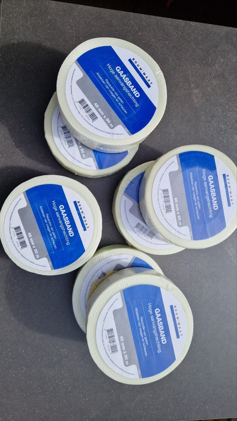 Bouwmaat Gaasband - 48 mm x 90 m - Hoge aanvangshechting 7x, Overige materialen, 4 tot 8 cm, Nieuw, Ophalen of Verzenden