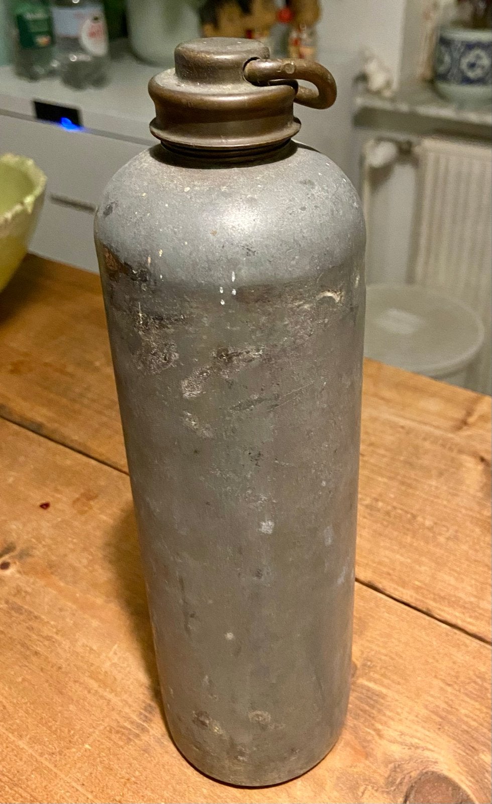 Antieke metalen bedkruik warmwaterkruik Vintage, zink/ijzer), Ophalen of Verzenden