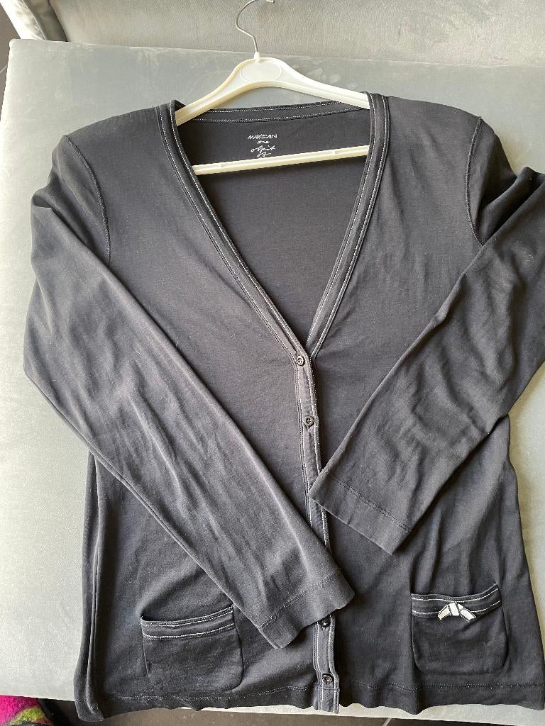 Marccain zwart katoenen vest maat 40, Maat 38/40 (M), Verzenden, Zwart, Gedragen