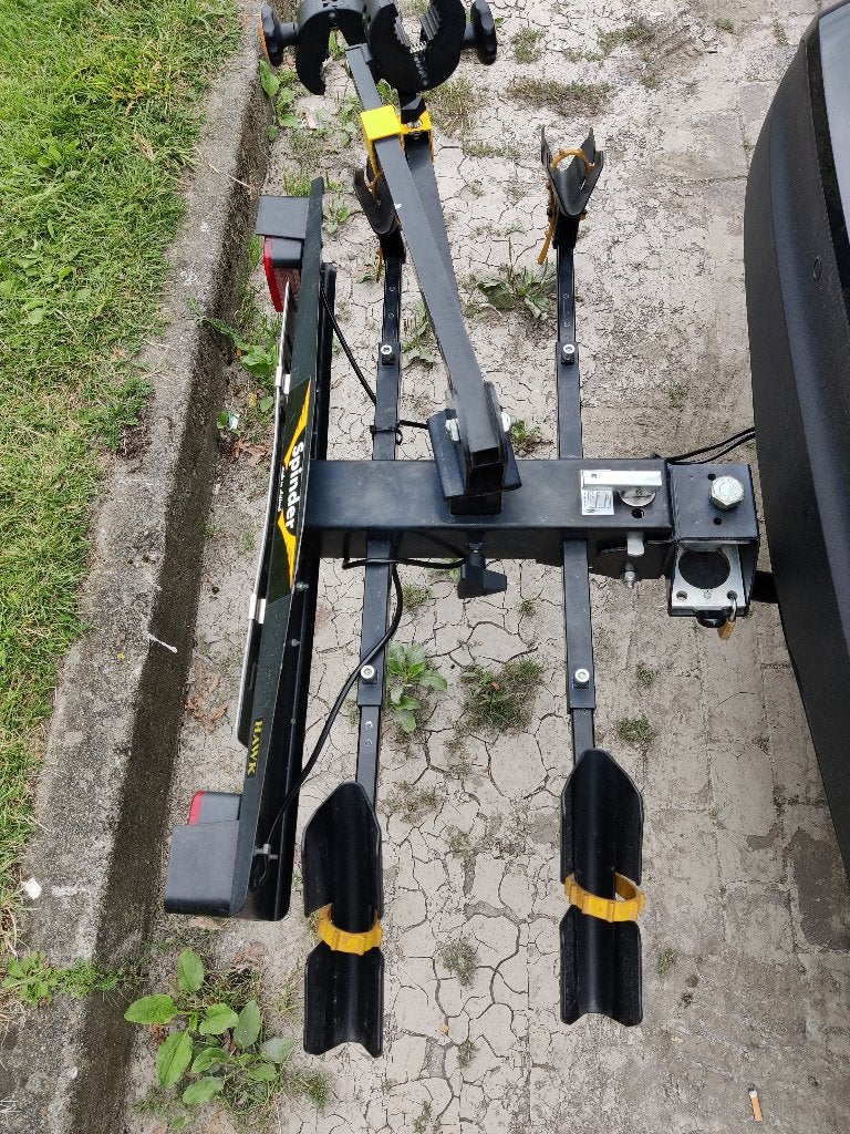 Spinder Hawk kantelbare fietsendrager, Ophalen, 2 fietsen, Gebruikt, Trekhaakdrager