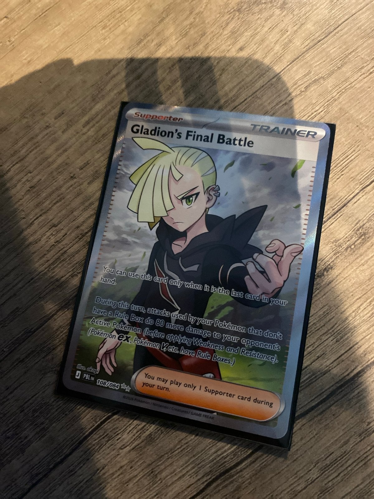Pokémon TCG: Gladion's Final Battle Supporter Kaart, Ophalen, Zo goed als nieuw, Losse kaart