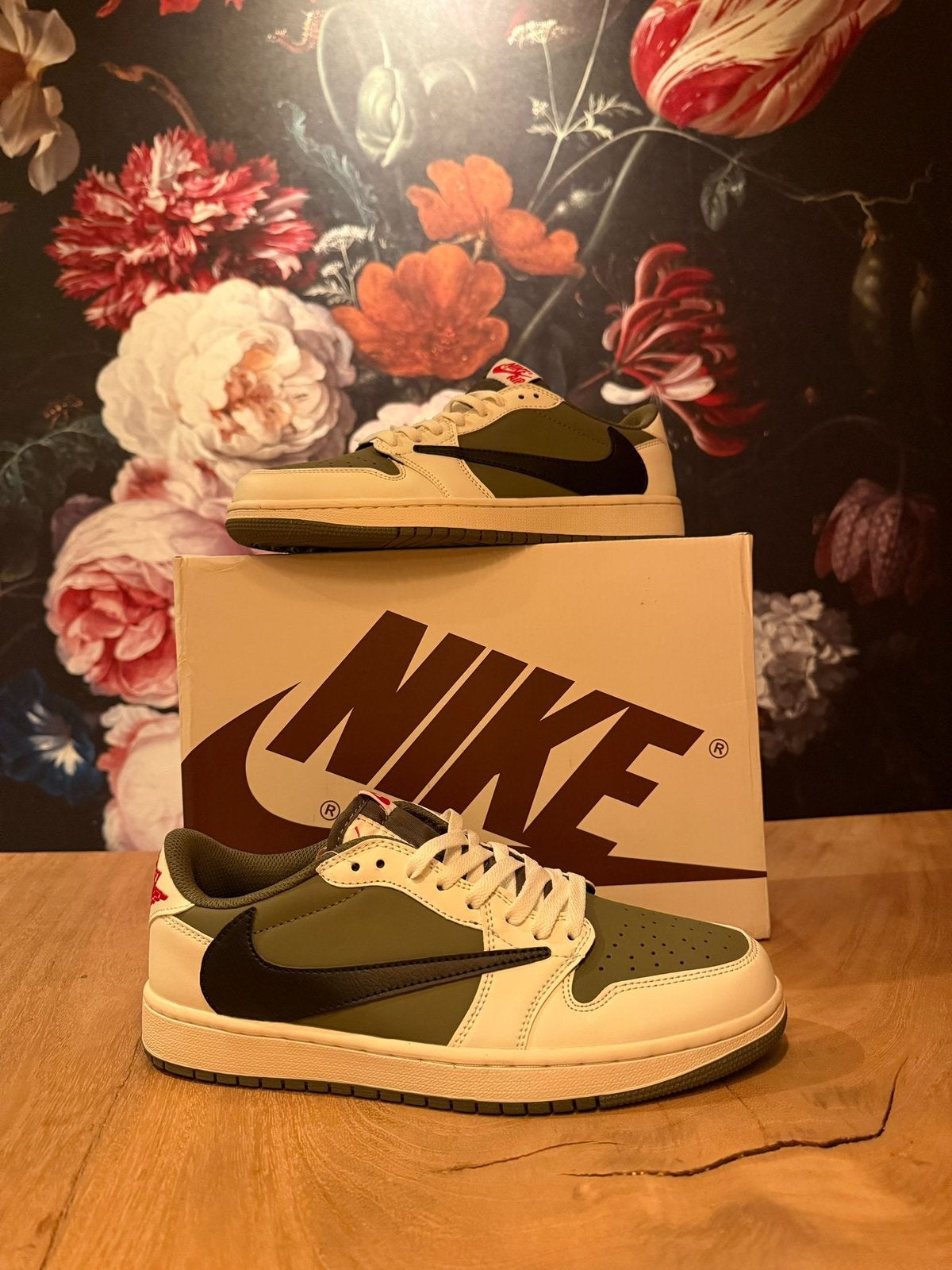 Travis scott schoenen sneakers medium olive ( 39 t/m 44 ), Kleding | Heren, Schoenen, Ophalen of Verzenden, Nieuw, Overige kleuren