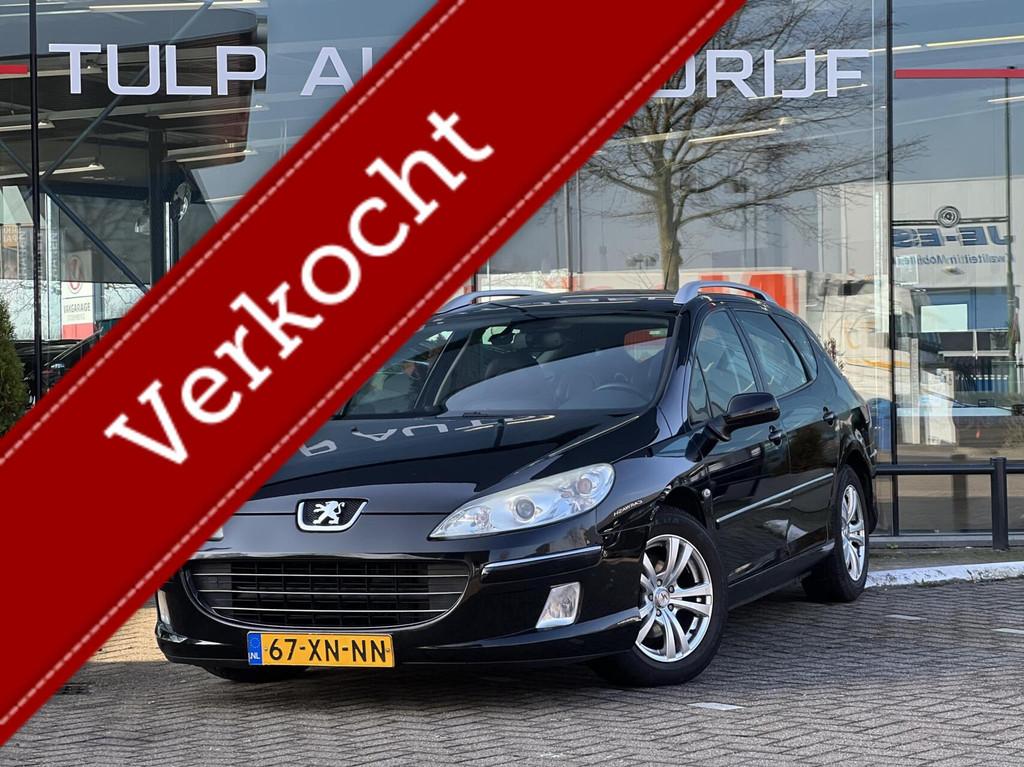 Peugeot 407 SW 2.0-16V ST Pack Business Automaat Leder NAP, Auto's, Gebruikt, Zwart, 4 cilinders, Zwart