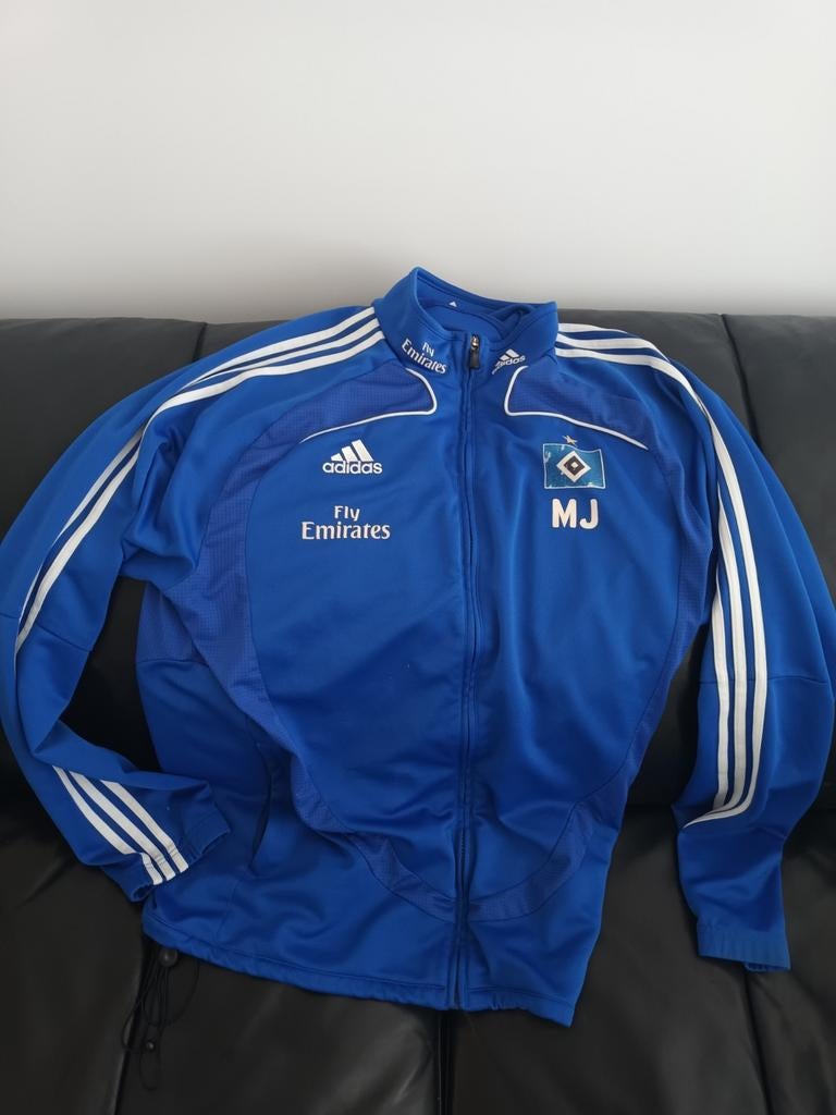 Origineel Trainingsjack Marcell Jansen - HSV/Borussia M., Blauw, Overige maten, Ophalen of Verzenden, Adidas