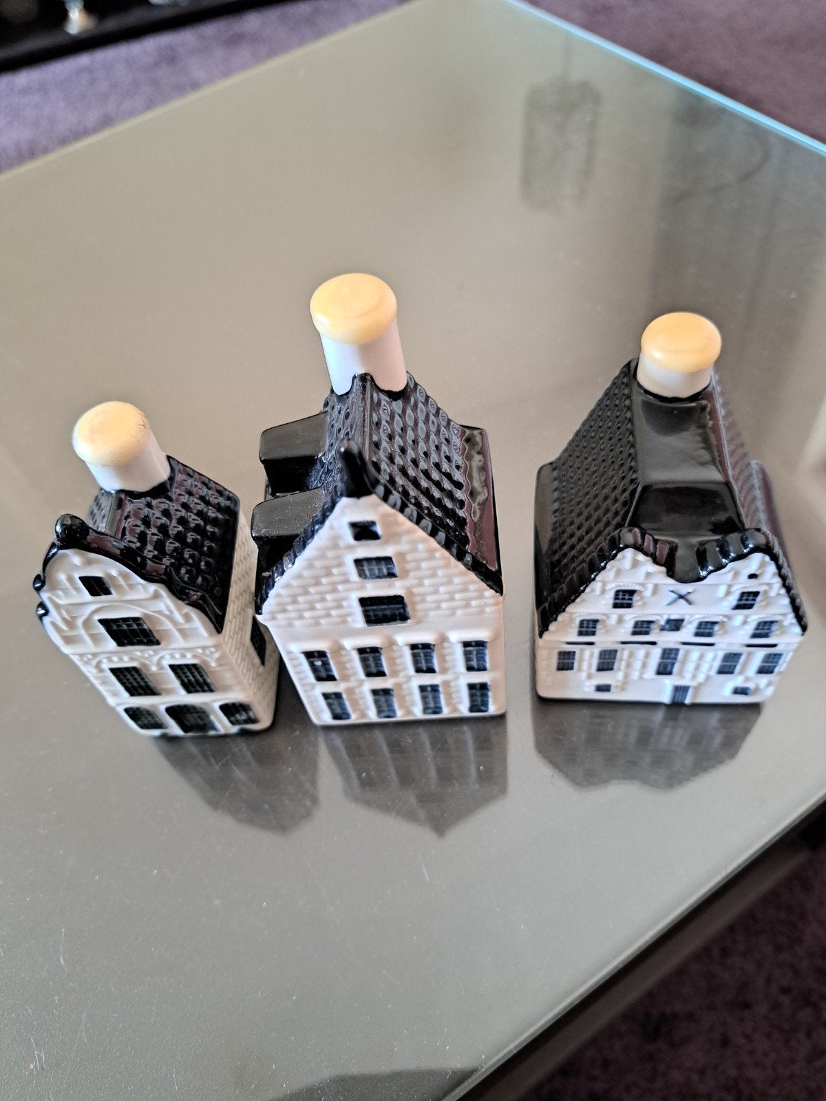 3 KLM huisjes, Verzamelen, KLM Huisjes, Verzenden, Gevuld