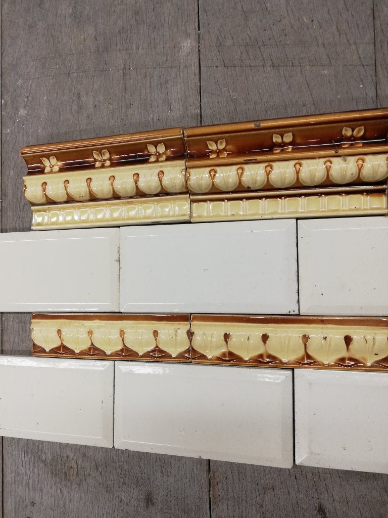 36 stuks, prachtige jugendstil bewerkte bovenranden
