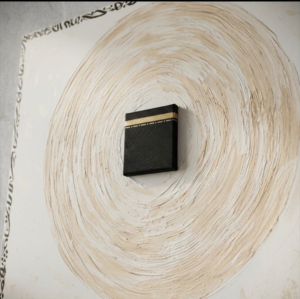 Luxury Handcrafted 3D Kaaba Art – Textured Tawaf Design, Ophalen, Abstract, Overige ondergronden, Gedateerd