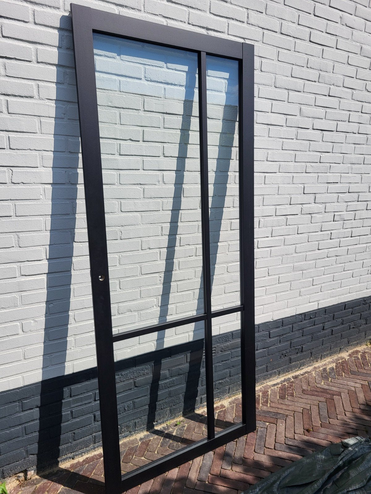 Industriële staal look opdek deur zwart, Ophalen, Binnendeur, 200 tot 215 cm