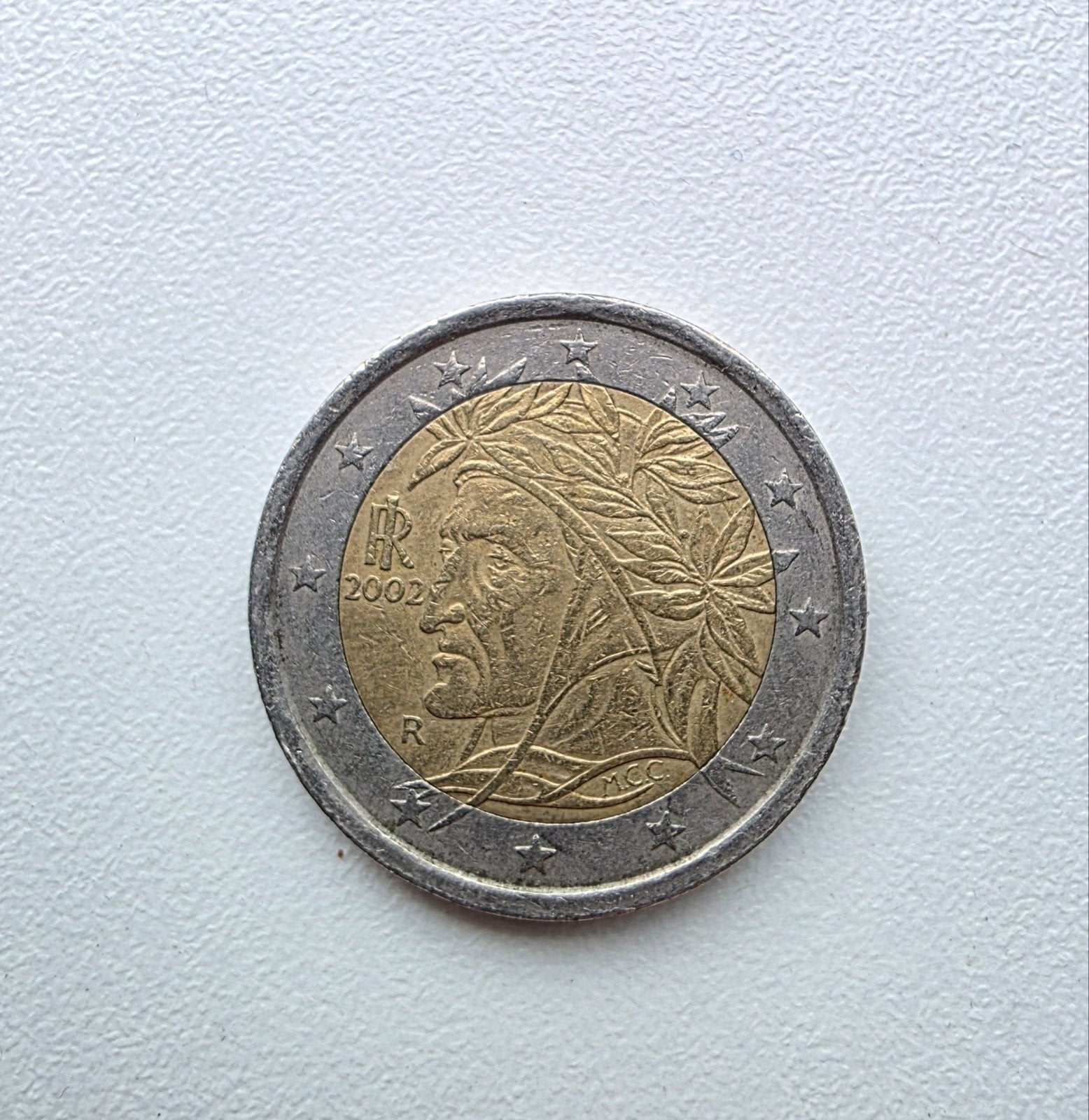 2 Euro munt Italië 2002 Dante Alighieri, Postzegels en Munten, Munten | Europa | Euromunten, Ophalen of Verzenden, Italië, 2 euro