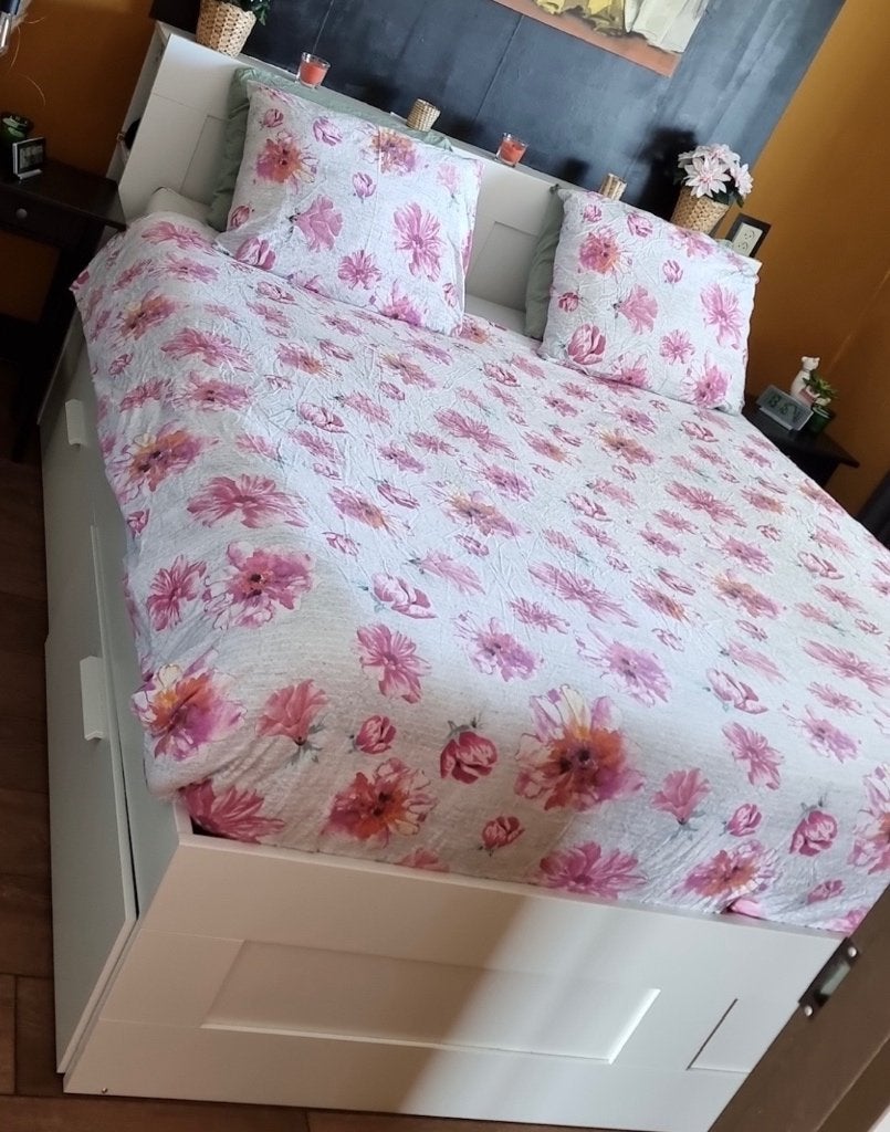 2 persoonsbed, Ophalen, Gebruikt, Wit, Tweepersoons