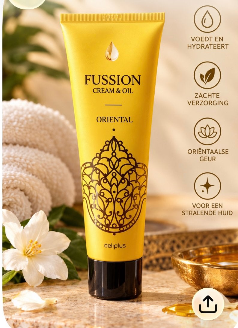 Deliplus Fussion Cream & Olie oriental mercadona, Ophalen of Verzenden, Nieuw, Bodylotion, Crème of Olie