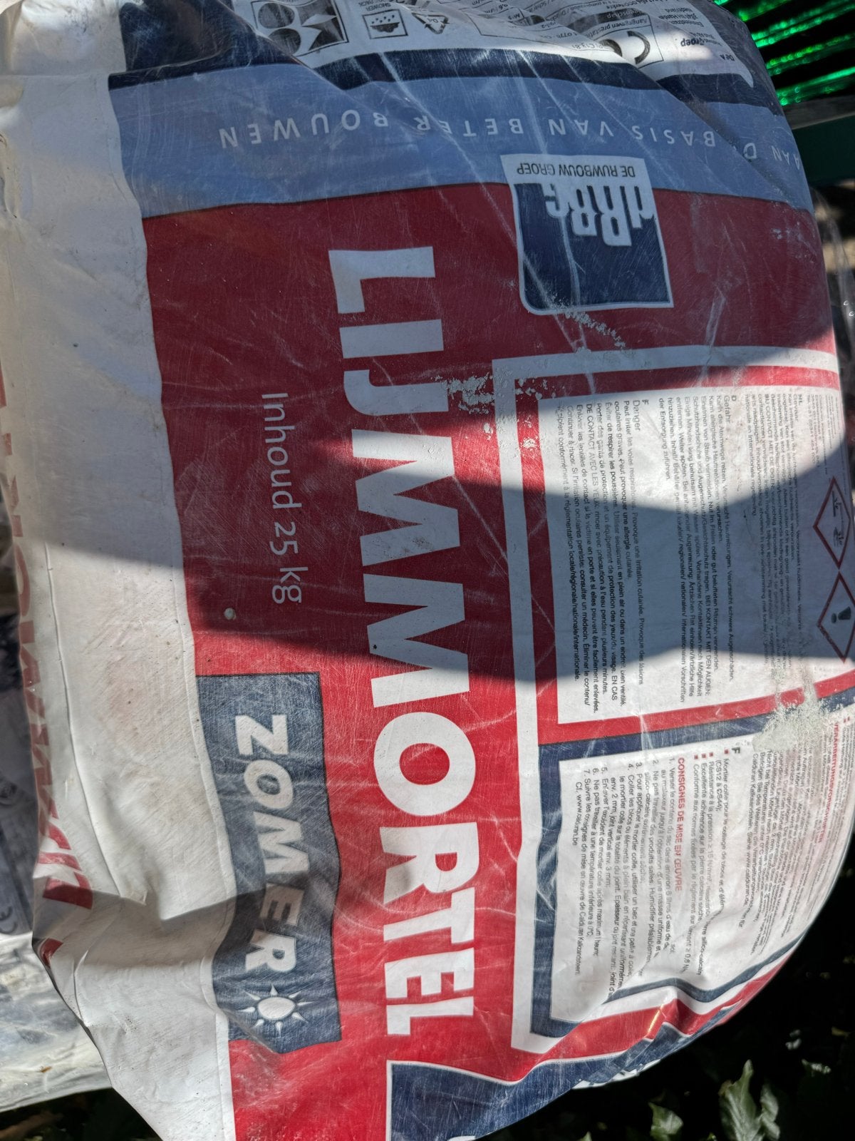 Lijmmortel Zomer 25 kg, Ophalen, Nieuw