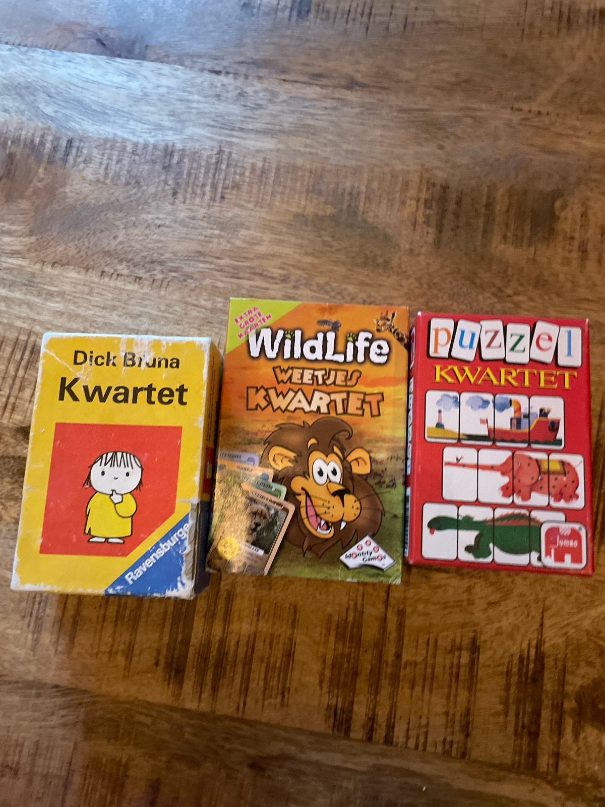 Kwartetten: Dick Bruna, WildLife, Puzzel (doos kapot), Drie of vier spelers, Ophalen of Verzenden, Gebruikt