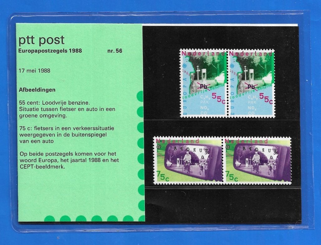 Postzegelmapje 56 - Europapostzegels 1988, Verzenden, Na 1940, Postfris