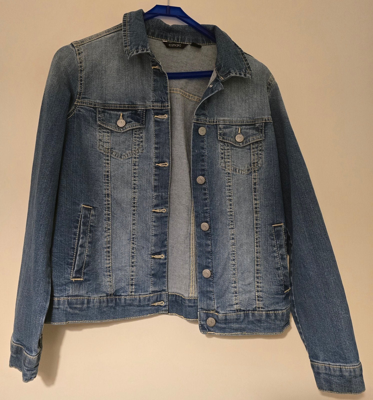 Mooi spijkerjasje mt M/L, Ophalen of Verzenden, Zo goed als nieuw, Maat 38/40 (M), Blauw