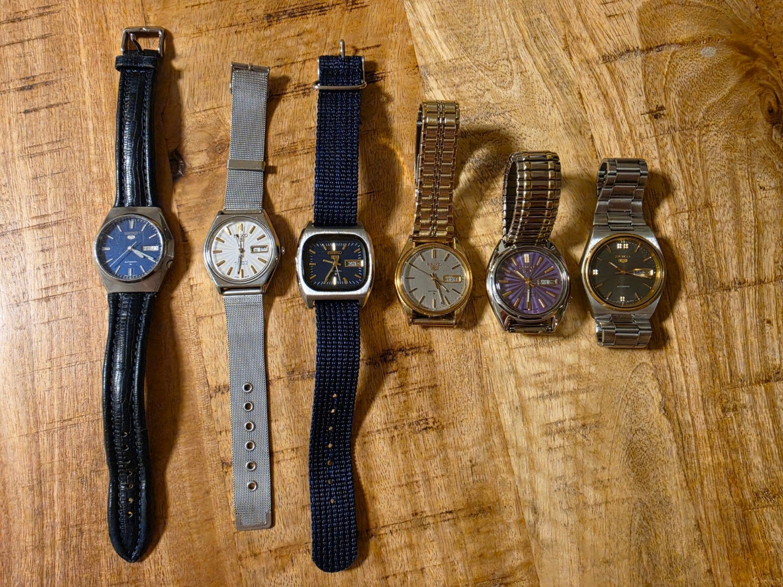 Seiko partij, automaat, vintage, 70 en 80 jaren, Ophalen of Verzenden, Gebruikt, Staal, Seiko