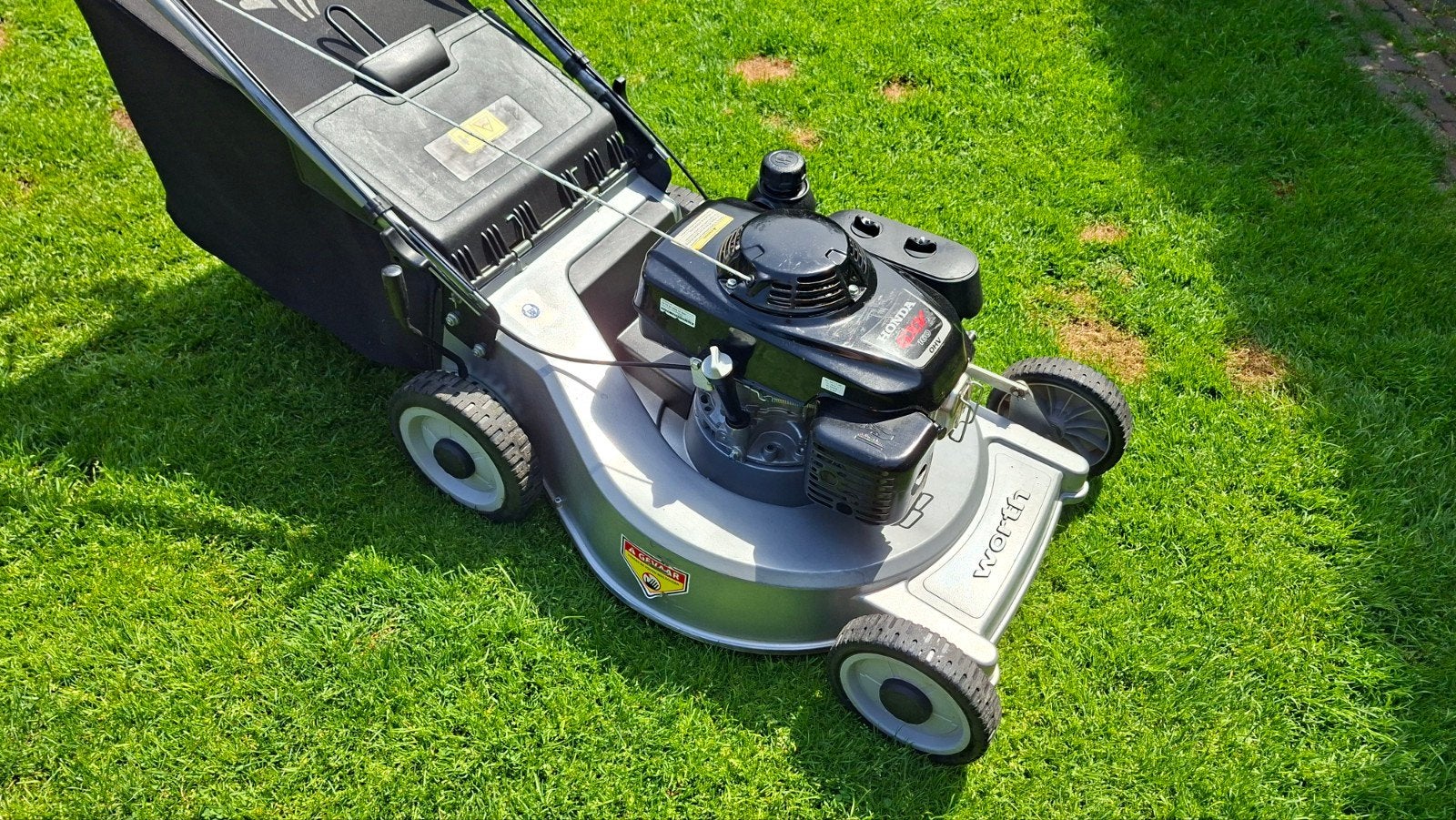 Honda/Worth 21s gxv 160 benzine grasmaaier. Zie omschrijving, Tuin en Terras, Ophalen, Cirkelmaaier, Honda/Worth, Zo goed als nieuw