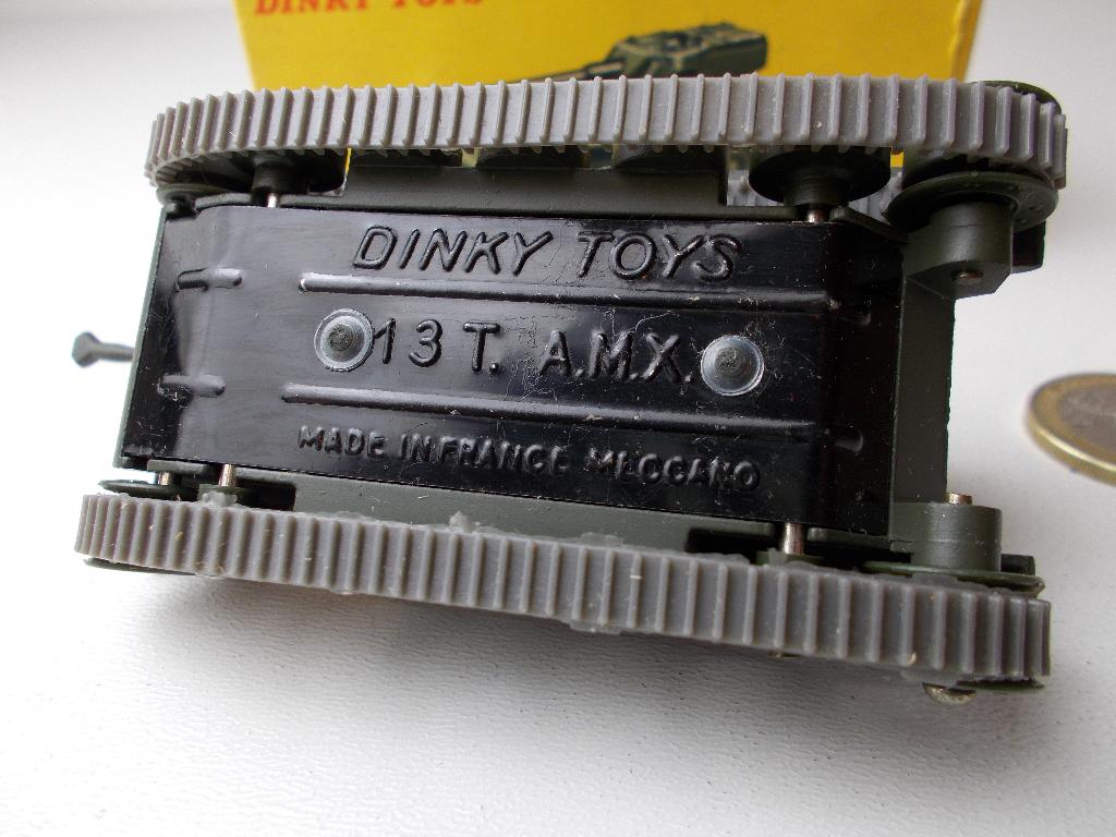 1958 Dinky Toys 80 C CHAR A.M.X. 13 TONNES TANK +ORIG. DOOS!, Ophalen of Verzenden, Zo goed als nieuw, Overige typen, Dinky Toys