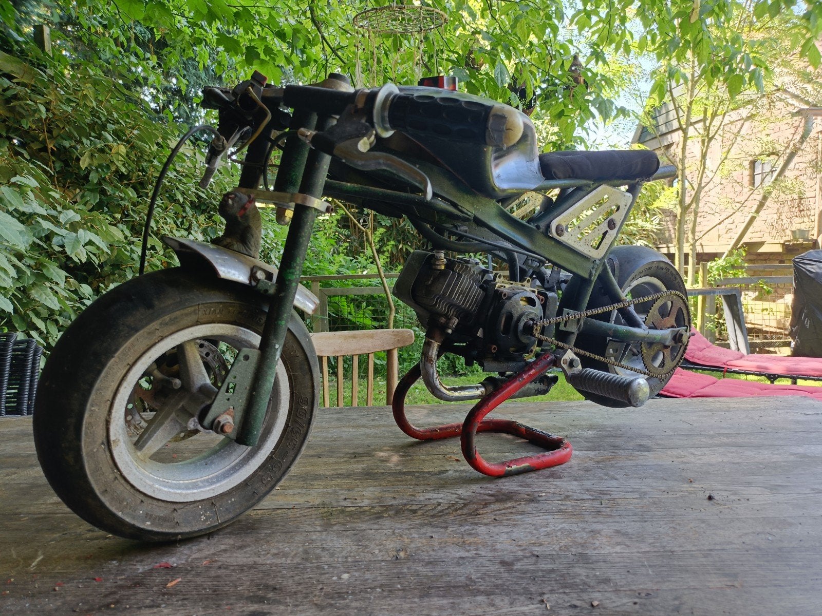 3 pocketbikes+onderdelen, Fietsen en Brommers, Minibikes, Midibikes en Pitbikes, Gebruikt, Overige typen, 50 cc, Schijfrem