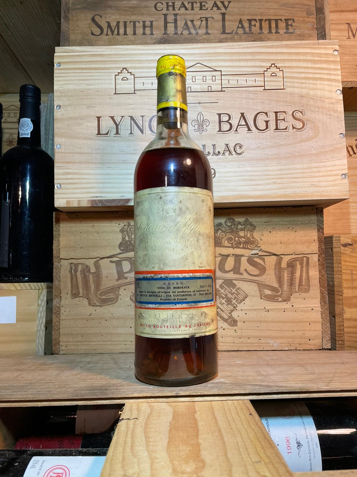 Chateau d’Yquem Sauternes 1978. 48 jaar oud!, Nieuw, Ophalen of Verzenden, Vol, Overige typen