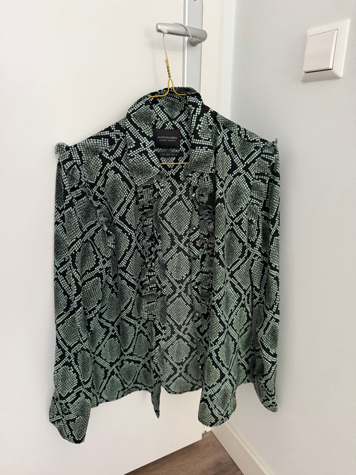 Scotch & Soda Maison Scotch Blouse Slangenprint XS, Ophalen of Verzenden, Zo goed als nieuw, Maat 34 (XS) of kleiner, Zwart
