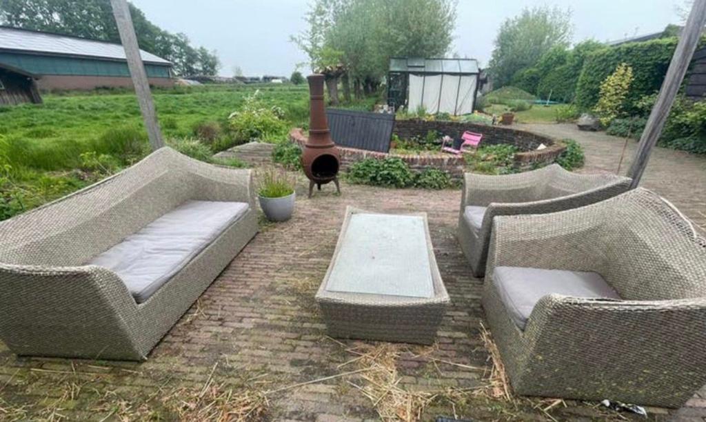 Loungeset, Ophalen of Verzenden, Gebruikt, Kunststof, Bank