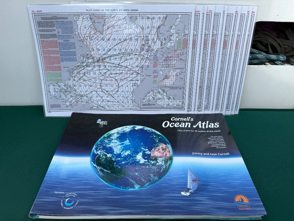 Cornell's Ocean Atlas + rondje Atlantic zeekaarten, Watersport en Boten, Ophalen of Verzenden, Zo goed als nieuw, Boek of Waterkaart
