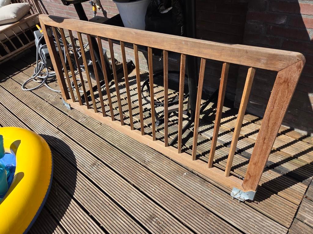 Houten tuinhek / balustrade, Ophalen of Verzenden, Gebruikt, Hout, Tuinhek